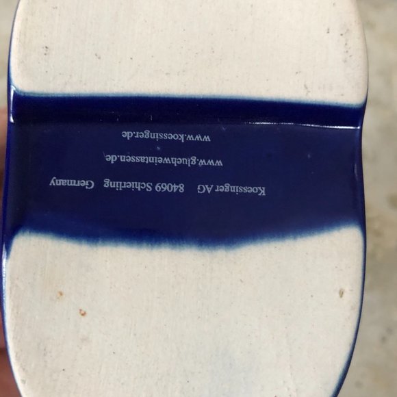 Koessinger AG Mug Boot Schierling Christmas Festive Blue Germany Lot 2 New - Picture 10 of 10